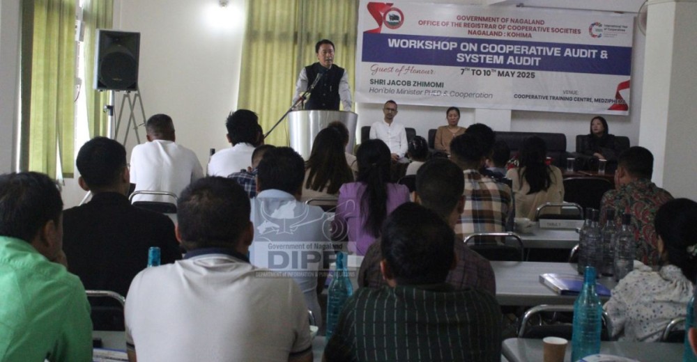 A section of the gathering attending the Cooperative Audit & System Audit workshop at Cooperative Training Centre, Medziphema on May 7. (DIPR Photo)